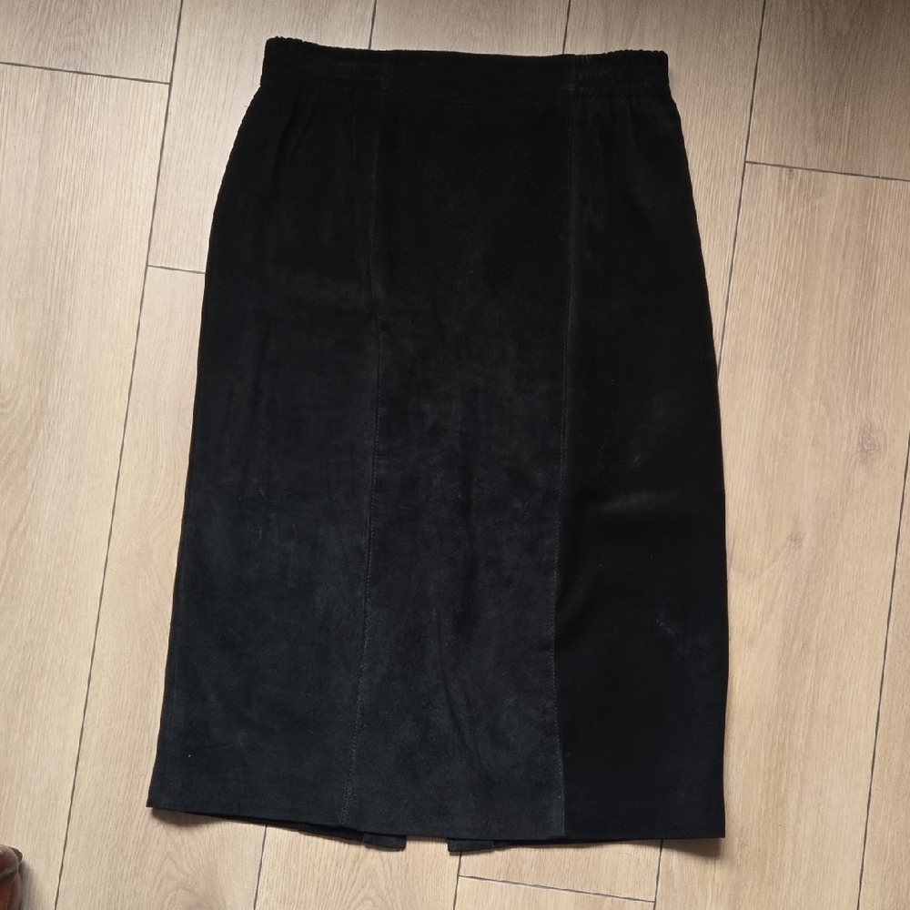 Danier Black Suede Pencil Skirt Sz 12